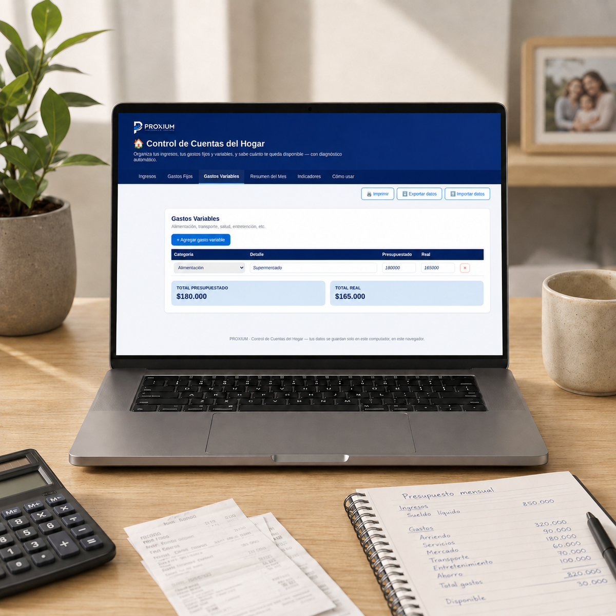 Control de Cuentas del Hogar