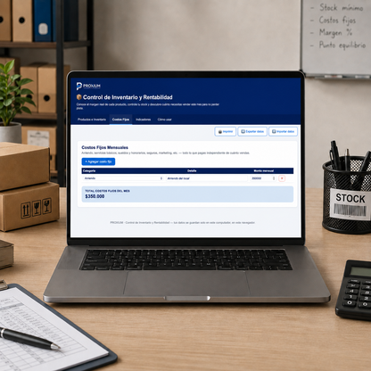 Control de Inventario y Rentabilidad