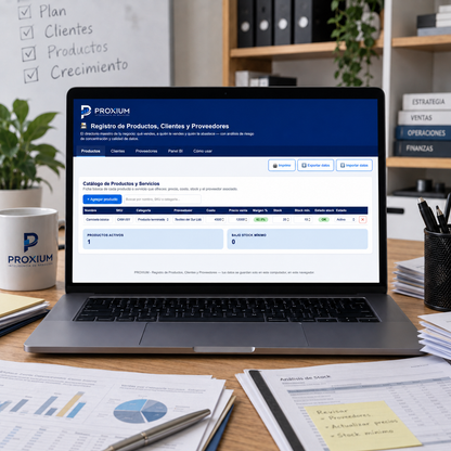 Registro de Productos, Clientes y Proveedores